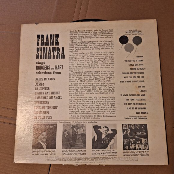 Frank Sinatra sings Rodgers and Hart LP record - Picture 2 of 4